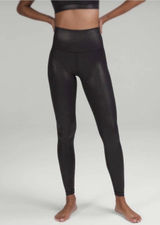 Lululemon Align High-Rise Pant 28" *Shine Radiate Foil Print Black Womens Size 2 Photo 0