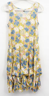 Shana Womens Floral Adjustable Ruched Balloon Hem Boho Lagenlook Dress Size XS Photo 0