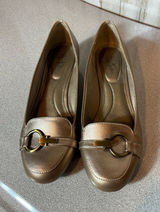 Womens‎ LifeStride Fulton Wedge Loafers 10M Gold Flex Comfort Photo 0
