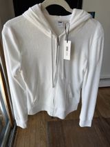 Aritzia TNA Cali Zip Terry Hoodie White Size M Photo 0