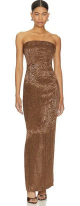 NWT Lovers & Friends Amalia Gown Maxi Dress Size M Glam Wedding Guest *READ* Photo 0