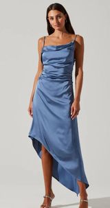 Mirie Cowl Neck Asym Midi Dress Photo 0