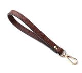 Brown and Gold Accessories Wrist Strap Purse Bag Strap 20CM PU Leather Handles Photo 0