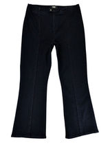 Paige Claudine Thin Denali‎ Flare Jeans Dark Indigo Seamed Trousers Women's 32 Photo 0