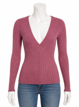 VTG‎ Y2K Its Our Time S Small Sweater Rib V-Neck Coquette Retro Preppy 90s Twee Photo 0