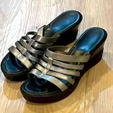 Italian Shoemakers sandals in silver size 10 Photo 0