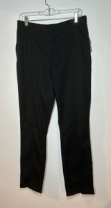 Abercrombie & Fitch Black Solid Ankle Pants Women Regular 31 Short Slit Ankle Photo 0
