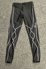 CW-X Stabilyx Compression Tights Black White Support Running Leggings 120879 L Photo 0
