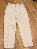 Free People we the free cotton linen blend‎ pants Cream High-Waisted Pants 27 Photo 0