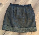 ANN Taylor loft gold/black overlay skirt Photo 0