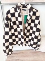 Checker print zip up jacket Size M Photo 0