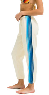 Aviator Nation Sweatpants 5 Stripe Blue Vintage White Photo 0