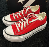 CONVERSE Ctas Lift Double Stack OX red platform shoes sneakers women’s 8.5 new Photo 0