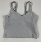 Lululemon Sports Bra Womens 2 Gray Longline‎ Align Tank Top Shelf Lined LW1CW8S Photo 0