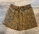 a new day High-Rise Leopard Print Tie-Waist Shorts in Camel Photo 0