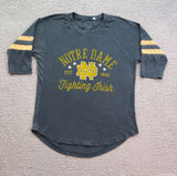 Pressbox Notre Dame Fighting Irish Women's 3/4 Sleeve Jersey Tee XL NCAA College Shirt Photo 0
