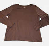 St. John’s Bay brown long sleeve cotton shirt, size Large Photo 0