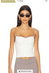 Revolve ballet tank top in crème & clay mask Photo 0