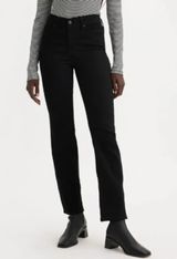 New Levis 314 Shaping Straight Black Jeans Womens 27x30 4 Short Minimalist Basic Photo 0