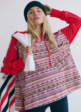 NWT FREE PEOPLE | FP Movement‎ Hot Shot Printed Hooded Layer in Nordic Knit XS Photo 0