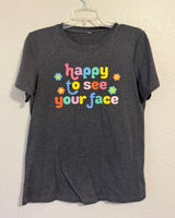 TikTok viral shirt Happy to see your face teacher shirt Photo 0