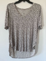 American Eagle soft & sexy leopard print Shirley sleeve tee Photo 0