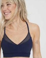 OFFLINE By Aerie L Large Goals Mesh V-Neck Sports Bra Racerback Medium Support Photo 0