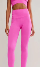 NEW Free People | FP Movement Good Karma High Rise‎ Leggings Fuchsia Flirt Photo 0
