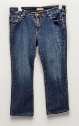 Levis 545 Low Boot Cut Jeans Womens 12 Medium Dark Wash Blue Stretch Denim Y2K Photo 0