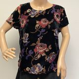 Vero Moda Velvet Floral Lined Dressy Top Photo 0