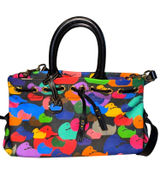 Dooney & Bourke Wonder Ducks Black Handbag Satchel Crossbody CLEAN NWOT Vintage Photo 0