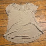 American Eagle Soft Sexy‎ Ribbed Tee Shirt Taupe Short Sleeve Women's M Photo 0