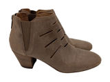 Aquatalia Freida Boots $395 Womens Taupe‎ Leather Cut Out Ankle Booties Size 8.5 Photo 0