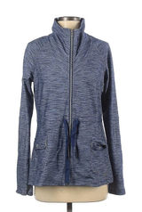 Balance Outdoor track Jacket full zip space dye navy blue activewear women's S Photo 0