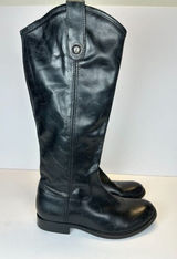Frye Women's Melissa 3470412 Size 6B Black Riding Boots Leather Inside Zip NWOB Photo 0