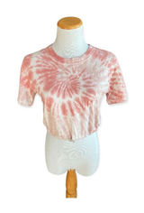 Womens Victorias Secret PINK Cropped Crop Tie Dye Tee Shirt Top - Sz Photo 0