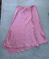 Alice + Olivia Pink Satin Asymmetrical Evening Formal Skirt Coquette Women's 4 Photo 0