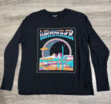Wrangler Retro Womens Sz S Long Sleeve Graphic T Shirt Desert Cactus Moon Scene Photo 0