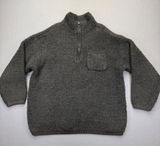 Aerie Womens Quarter Zip Sherpa Pullover Sweater Charcoal Gray Medium JY442VK Photo 0