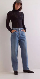 NWT Free People We‎ The Free Cora Long Rise Slouchy Jeans Size 27 Baggy Photo 0