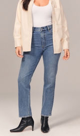 Abercrombie & Fitch The Ankle Straight Ultra High Rise Curve Love Jeans Photo 0