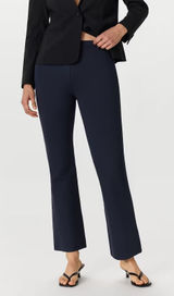 Quince S Straight Leg Ultra-Stretch Ponte Pants Navy Blue Officecore High Rise Photo 0
