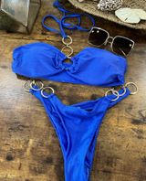 New Blue Bikini Size M Photo 0
