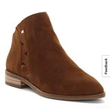 Lucky Brand Womens Jakeela Ankle Suede Brown Boots Shoes Size 10 Pointed Toe Photo 0