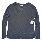 NWT Free People We The Free Slub Knit V-Neck Top M‎ Black Boho OB1075901 Grunge Photo 0