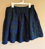 Hot Topic Black Watch Plaid Pleated Mini Skirt Green Blue Gothic Schoolgirl LG Photo 0