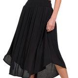 Zenana Woven Crinkle Smocked Waist Maxi Skirt W‎ Pockets Photo 0