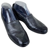 Munro Walking Wedge Black Pebbled & Patent Leather Slip On Low Heeled‎ Size 9 Photo 0