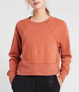 Nike‎ Dri-Fit Get Fit Lux Embossed Cropped Sweatshirt Training Crewneck Size XS Photo 0