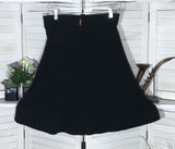 Vintage 90s black mini skirt skater broomstick folded waist goth punk grunge Y2K Photo 0